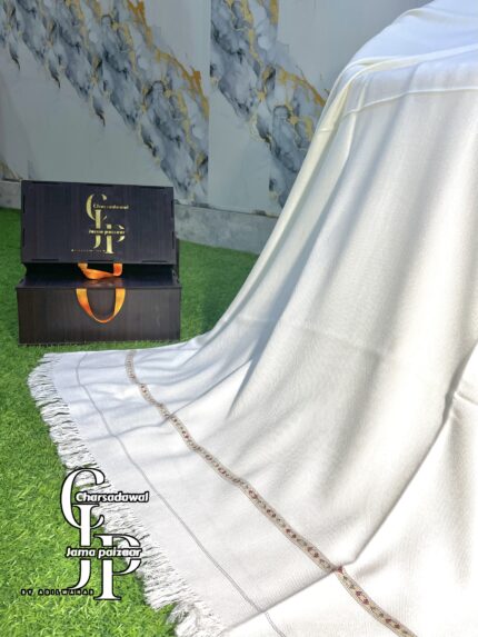 White Shawl by Adil Wahab – Elegant Winter & Cultural Wear